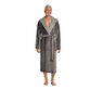 Gray Ribbed Fleece Men's Robe With Hood image number 0