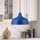 Lucy Blue Metal Dome Shade Pendant Lamp image number 3