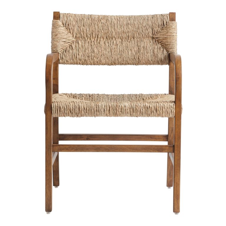 Candace Vintage Acorn and Seagrass Dining Armchair image number 3