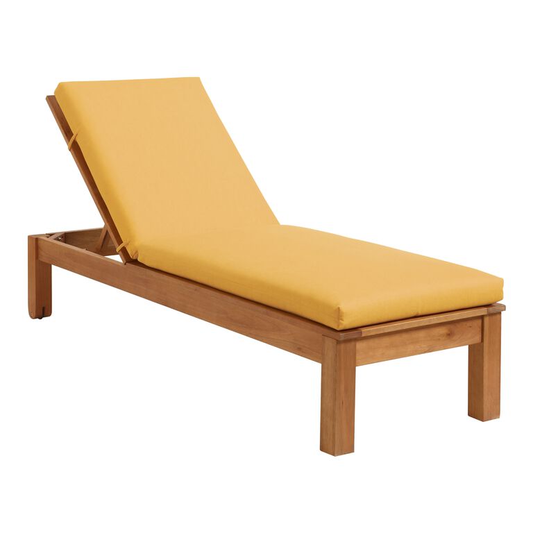 Sunbrella Buttercup Canvas Outdoor Chaise Lounge Cushion image number 4