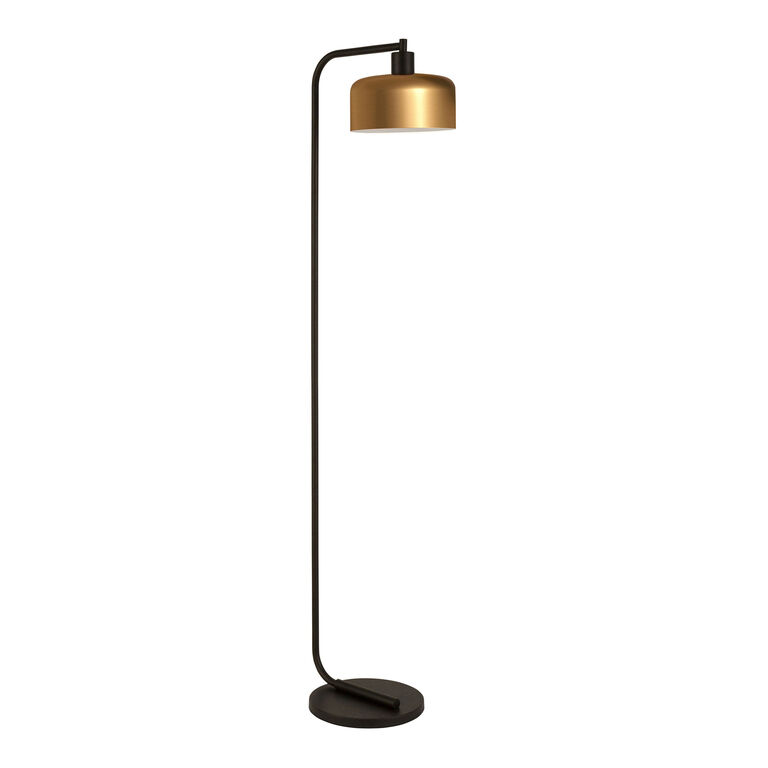 Adelaide Brass and Blackened Bronze Two Tone Floor Lamp image number 1