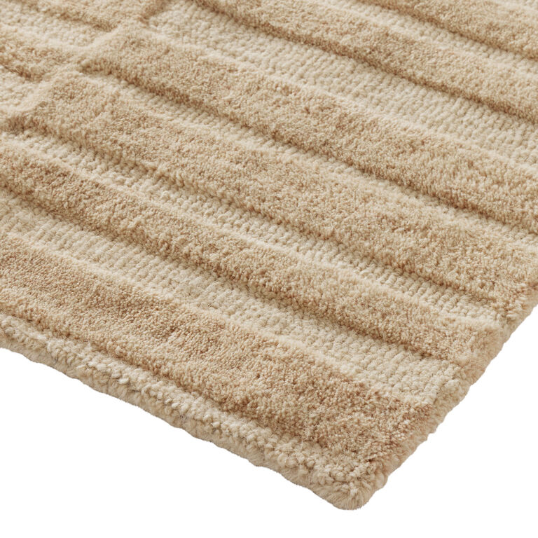 Malin Sand Offset Stripe Tufted Wool Area Rug image number 3