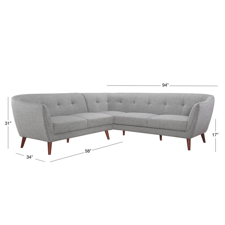 Nelson Mid Century 2 Piece Sectional Sofa image number 4
