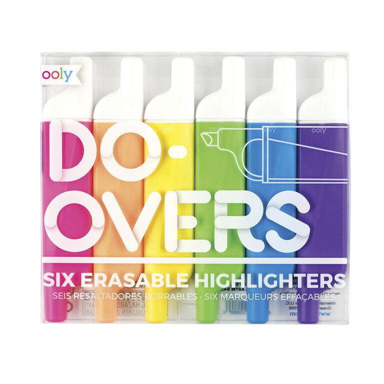 Do Overs Erasable Highlighters 6 Pack image number 1