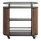 Fortaleza Oval Wood and Steel 3 Tier Outdoor Bar Cart image number 2