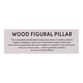 CRAFT Small Whitewash Hand Carved Wood Pillar Decor image number 1