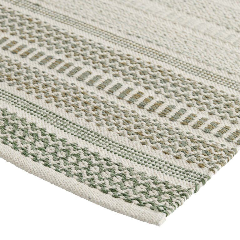 Geo Stripe Woven Cotton Area Rug image number 3