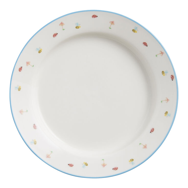 Bunny And Friends Blue Rim Appetizer Plate image number 1
