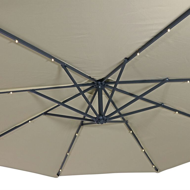 Cantilever Patio Umbrella with Solar LED Lights image number 3