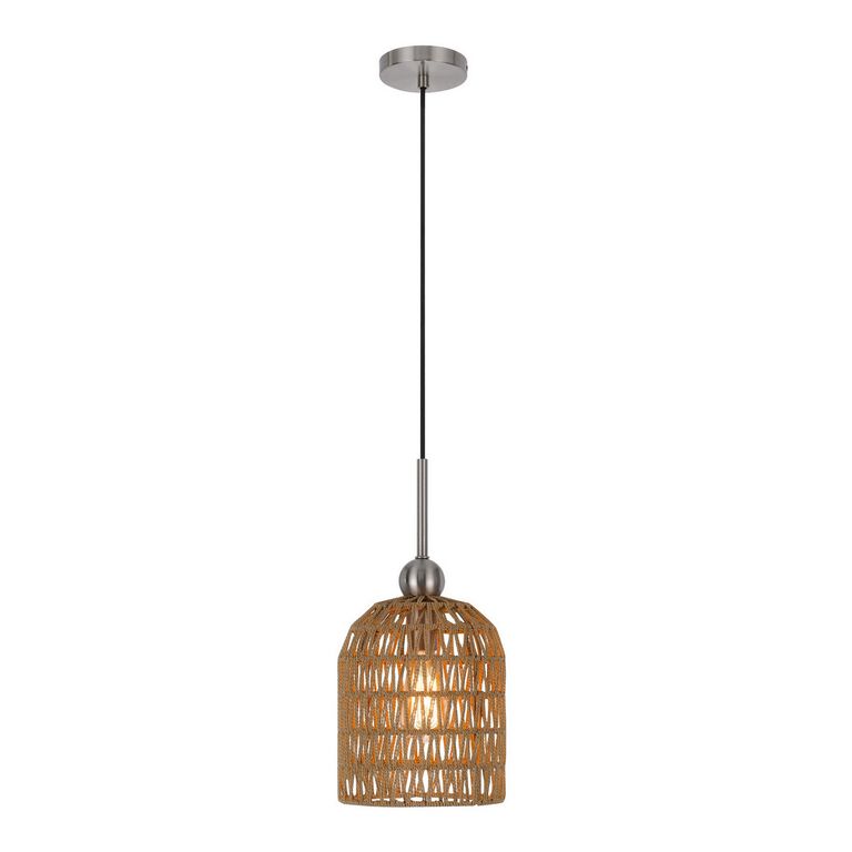 Ormond Open Weave Rope Bell Pendant Lamp image number 2