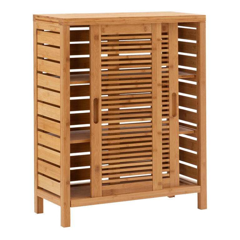 Sven Natural Bamboo Double Storage Cabinet image number 3