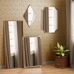 Ophelia Metal Notched Wall Mirror