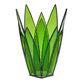 Green Stained Glass Succulent Plant Decor Collection image number 1