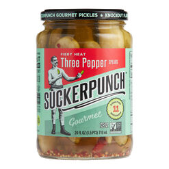 SuckerPunch Fiery Heat Three Pepper Pickle Spears