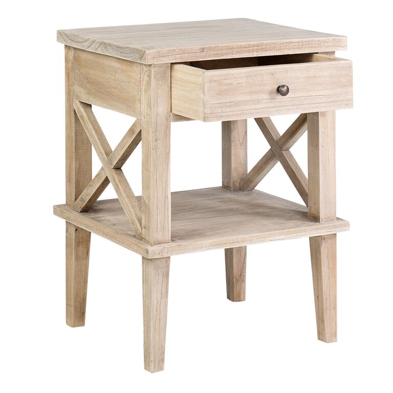 Nora Natural Wood Nightstand image number 3