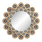 Nali Round Hand Painted Floral Wall Mirror image number 0
