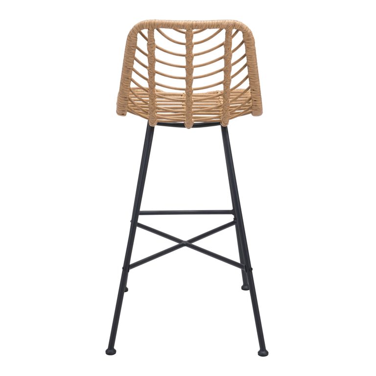 Foley All Weather Wicker Outdoor Barstool Set of 2 image number 5