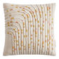 Taupe Embroidered Cord Wave Throw Pillow image number 0