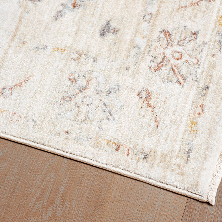 Umbria Beige Floral Traditional Style Area Rug image number 4