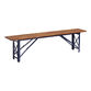 Beer Garden Wood and Metal Folding Outdoor Dining Bench image number 0