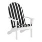 Black and White Stripe Adirondack Chair Cushion image number 2