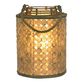 Napali Rattan and Capiz Shell Lantern Style Accent Lamp image number 0