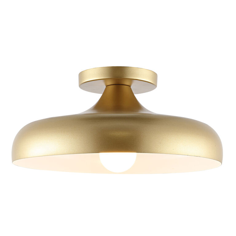 Alessia Gold And White Metal Semi Flush Mount Ceiling Light image number 3