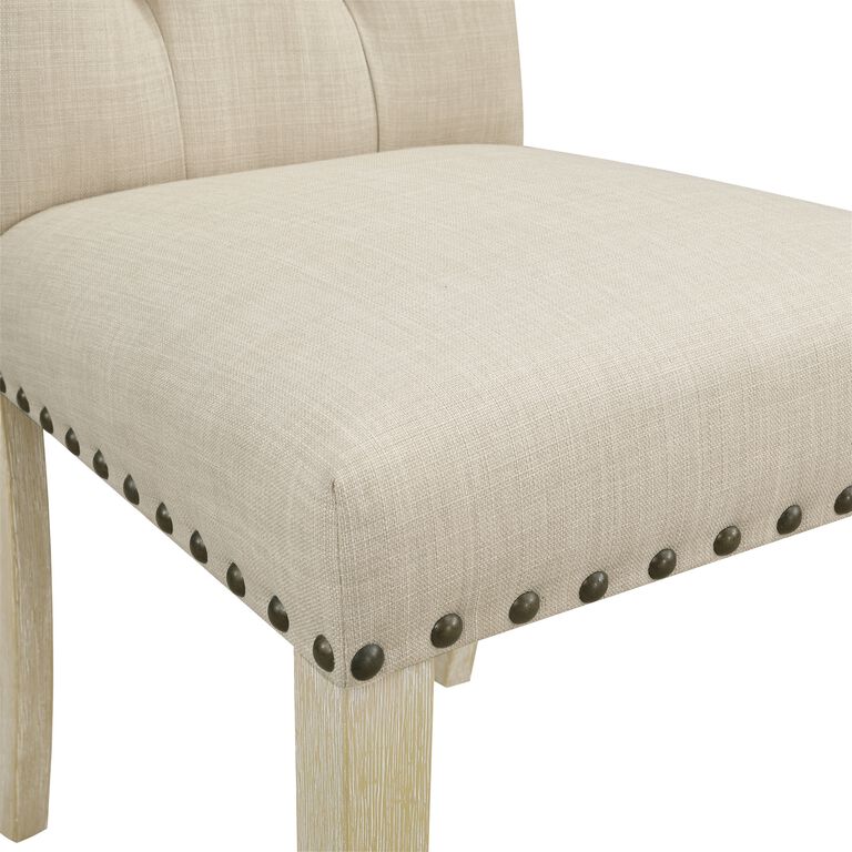 Addison Natural Tufted Upholstered Dining Chair Set of 2 image number 5