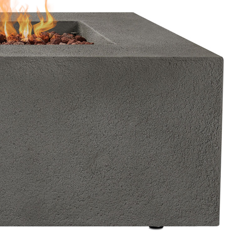 Malta Glacier Gray Faux Stone Gas Fire Pit Table image number 6