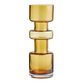 Amber Geometric Stacked Glass Vase image number 0