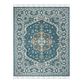 Lorena Blue And Gray Floral Medallion Wool Area Rug image number 0