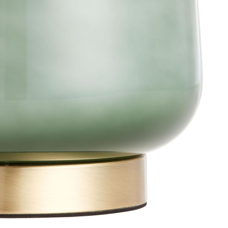 Jade Green Ombre Glass Table Lamp Base image number 4