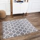Gray And Beige Trellis Office Chair Mat image number 2