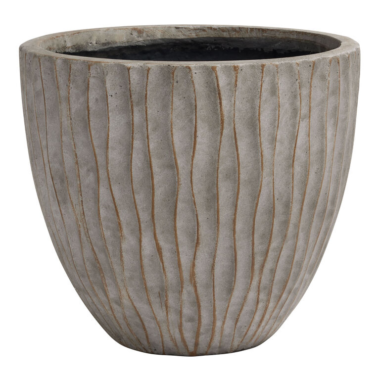 Braga Gray And Brown Cement Outdoor Planter image number 1