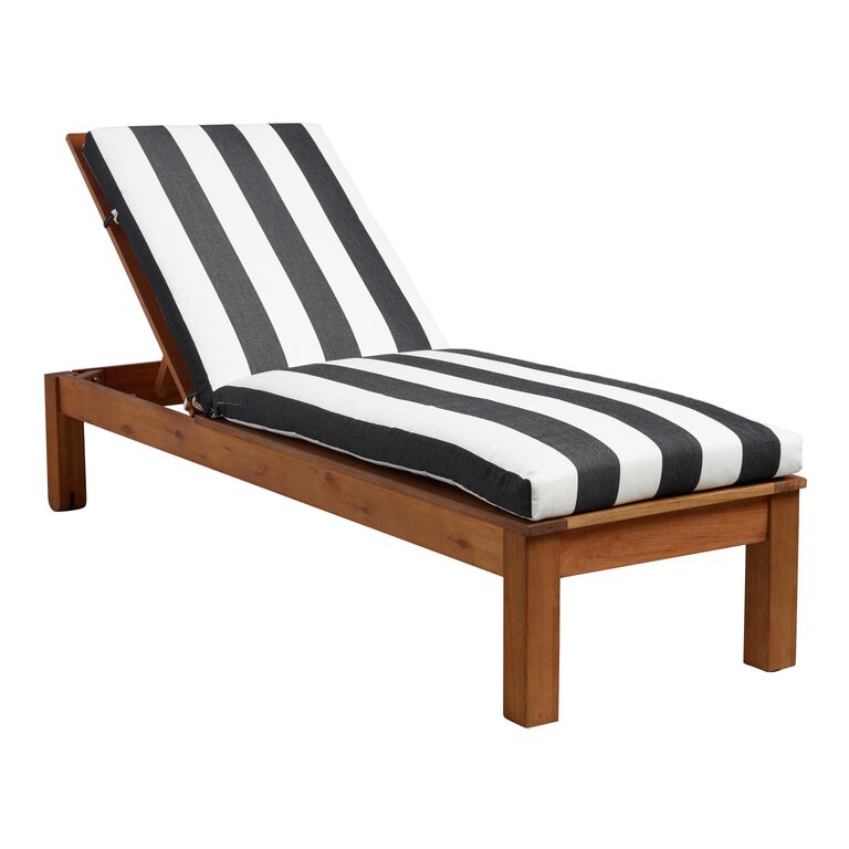 Sunbrella Cabana Stripe Outdoor Chaise Lounge Cushion image number 4