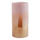 Tall Pink And Apricot Ombre Glass Vase