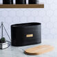 Typhoon Otto Oval Steel Bread Bin with Bamboo Lid image number 1