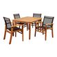 Trogir Teak Wood And Woven Yarn 5 Piece Outdoor Dining Set image number 0