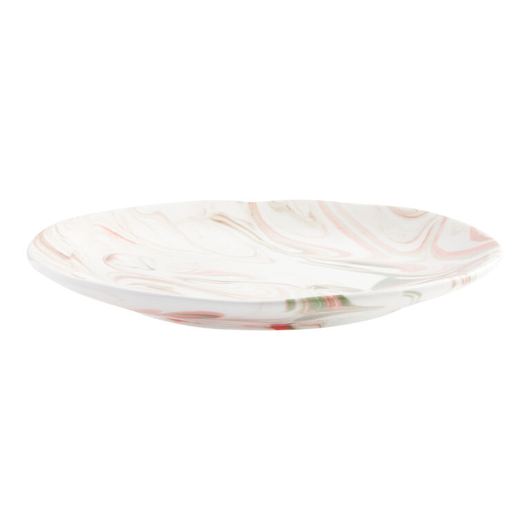 Pink And White Marbled Organic Salad Plate image number 3