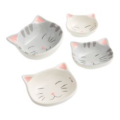 Gray Ceramic Cat Nesting Measuring Cups