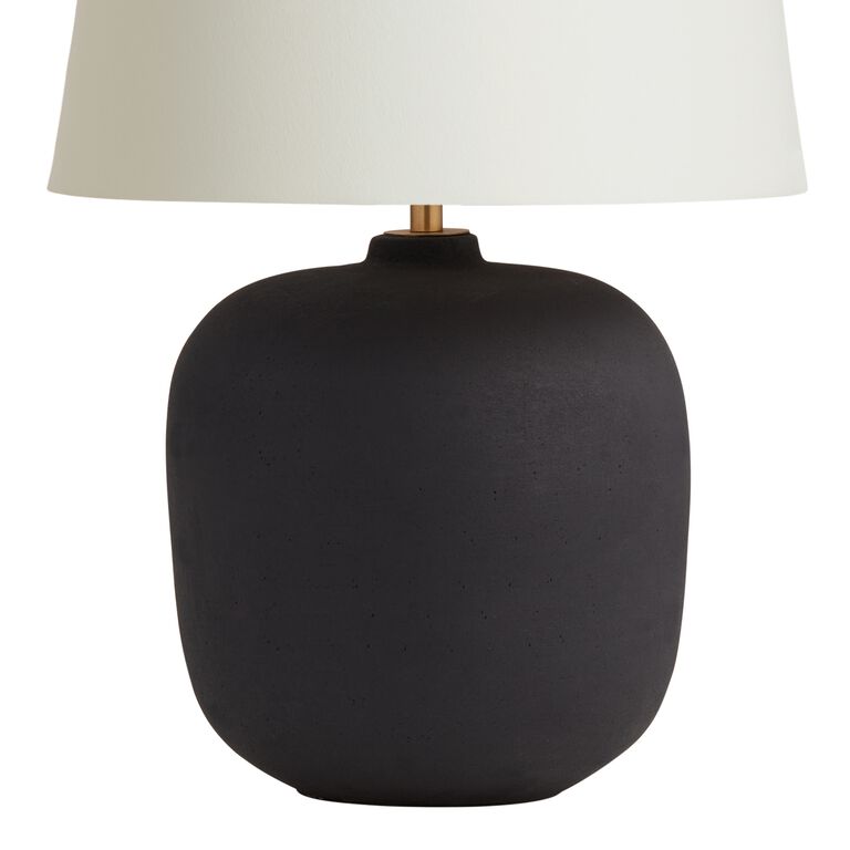 Black Ceramic Table Lamp Base image number 1