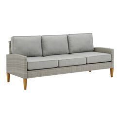 Capella Gray All Weather Wicker Outdoor Couch