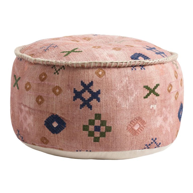 Blush Abstract Symbols Pouf image number 3