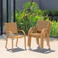 Belleze Eucalyptus Outdoor Stacking Dining Armchair Set Of 4 image number 1