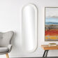 Oval White Wood Full Length Mirror image number 4