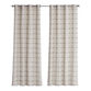 Gray Embroidered Cotton Grommet Top Curtains Set of 2 image number 1