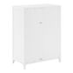 Rayna White Faux Rattan Stackable Storage Cabinet image number 4