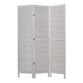 White Washed Bamboo and Wood Shutter 3 Panel Folding Screen image number 0