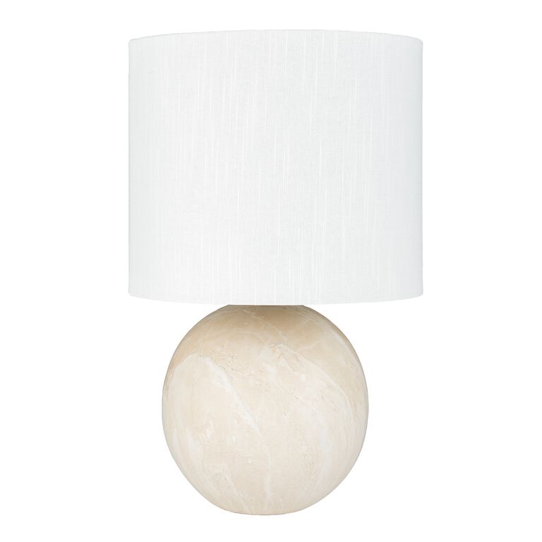 Vogel Ivory Marbled Ceramic Orb Table Lamp image number 1