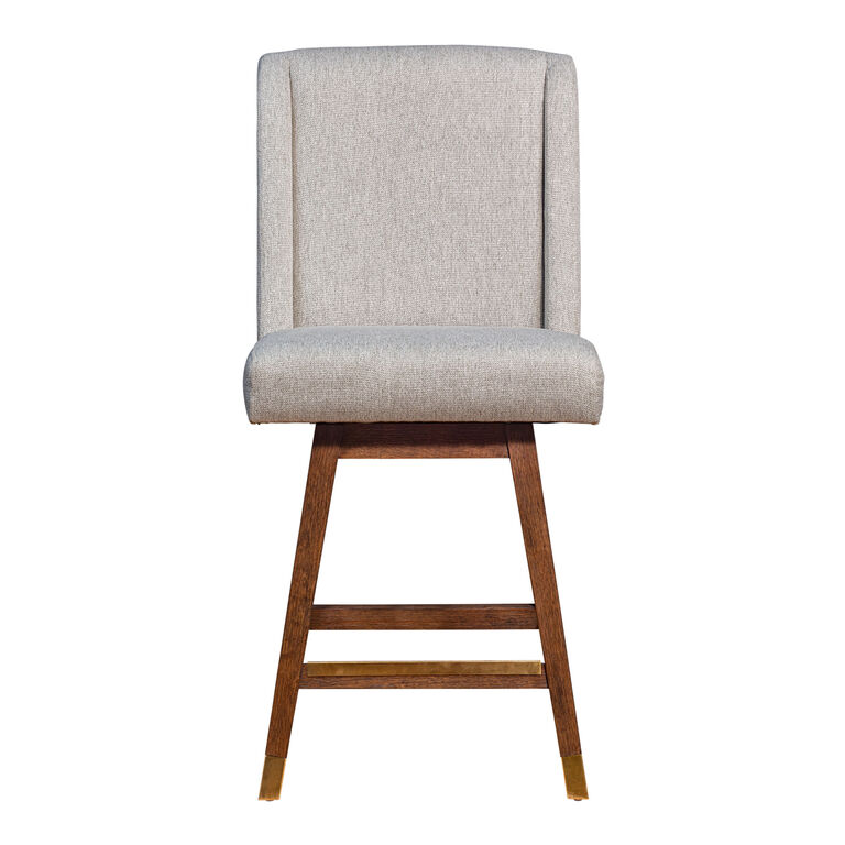 Albion Taupe Upholstered Swivel Counter Stool image number 3